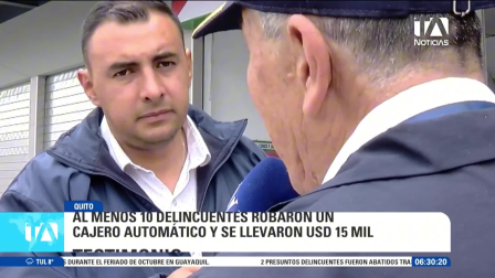 La Policía investiga el atraco en el sur de Quito e indagará si tiene relación con otros ataques similares reportados recientemente en el distrito Quitumbe. Un reportaje de Gustavo Jaramillo