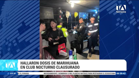 Operativos de control en el norte de Quito permitieron cerrar un establecimiento que operaba sin permisos, donde además se incautaron varias dosis de marihuana. Un reportaje de Juan Miguel Rodríguez