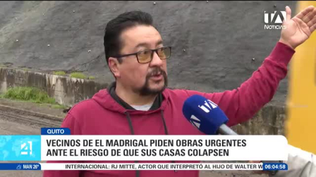 Técnicos de diversas instituciones del Municipio de Quito evalúan las condiciones del talud en el suroriente de la capital para definir las obras de mitigación necesarias. Un reportaje de Gustavo Jaramillo