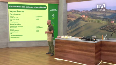 Este miércoles 14 de octubre del 2026 preparamos Cordon Bleu con salsa de champiñones, la receta de Cocinando esTAmañana, junto al chef Felipe Campana.