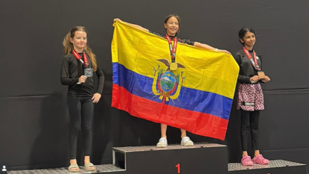 Lucía Acosta: La niña ecuatoriana de 10 años que conquistó el jiu-jitsu internacional y va por el título regional.