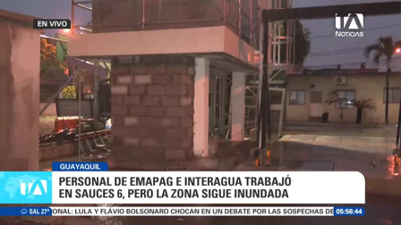 Las precipitaciones registradas en Guayaquil generaron acumulación de agua en sectores vulnerables del norte de la ciudad, complicando el tránsito y la rutina de los moradores. Sauces 6 se encuentra inundada. Un reporte de Ever Moreira