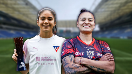 Rosa Flores, jugadora de Guerreras Albas, y Karen Paéz, de Dragonas IDV, sin protagonistas en la Copa Libertadores Femenina.