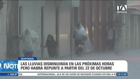 Aunque las precipitaciones disminuirán temporalmente en Guayaquil, los pronósticos señalan que las intensas lluvias se reanudarán desde este jueves. Un reportaje de Bernarda Cevallos