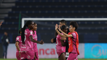 Cotejo entre Independiente del Valle vs Palmeiras, por Copa Libertadores Femenina Conmebol en el Estadio Sangolquí.