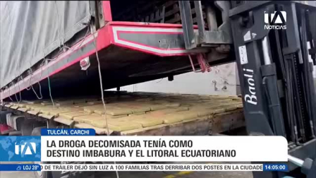 La Jefatura Antidrogas descubrió el alcaloide en la provincia fronteriza; los implicados transportaban el cargamento oculto en el material de construcción para evadir los controles. Un reportaje de Jairo Jácome
