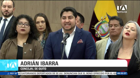 Un grupo de 14 concejales de Quito se reunió de manera pública para pronunciarse tras las diligencias y allanamientos ejecutados por las autoridades en dependencias del Municipio. Los funcionarios manifestaron su respaldo al burgomaestre Pabel Muñoz, asegurando que no existe implicación directa del alcalde en las investigaciones en curso y ratificando la predisposición del cabildo para colaborar con la justicia. Un reporte de Brigette Mancheno.