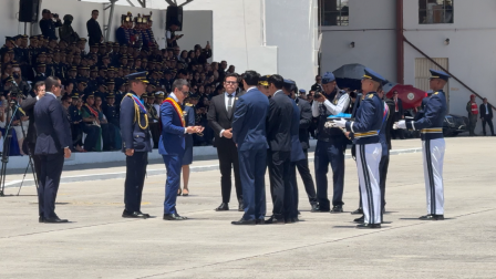 El presidente Daniel Noboa en el evento por el Día de la Fuerza Aérea Ecuatoriana (FAE)