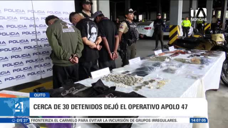 La intervención policial ejecutada en el norte y centro de la capital permitió la aprehensión de sospechosos y el decomiso de armas de fuego y motocicletas. Un reportaje de Brigette Mancheno