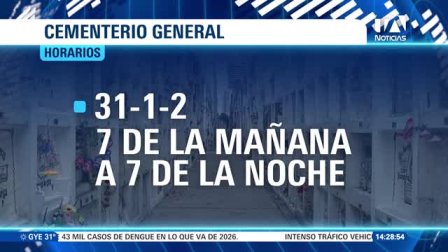 Ante la alta afluencia de visitantes prevista para las fechas conmemorativas, el camposanto dispondrá de horarios especiales, misas y diversas actividades. Un reportaje de Camila Guevara