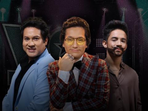 Imitadores de José José, Héctor Lavoe y Camilo en la gala 35 de Yo Me Llamo. Martes, 28 de octubre de 2025.