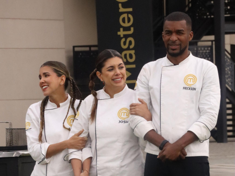 Andy Suzuki, Josh Paredes y Frickson Erazo, finalistas de MasterChef Celebrity Ecuador.