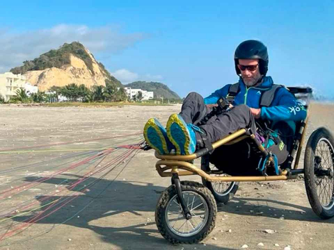 Sebastián, 'El Zuko', Carrasco durante un entrenamiento en Ecuador.
