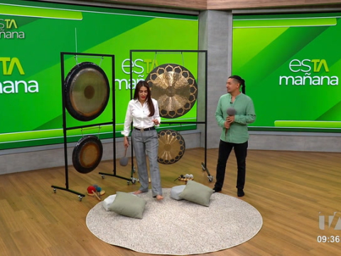 Sintonía vital: El musicoterapeuta Mauricio Ochoa explica la técnica del Gong para sanar.