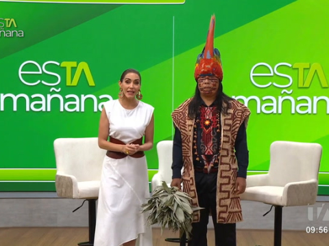 Manari Ushigua, líder espiritual de la comunidad Zápara de Ecuador, explicó cómo funcionan las limpias espirituales.