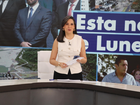 Andrea Bernal en el programa de Lunes a Lunes