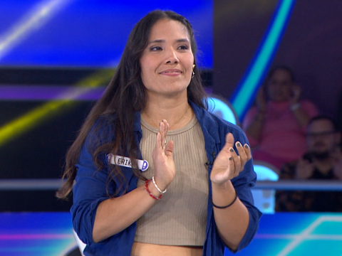 Erika Muñoz la líder que tumbo a todos sus openentes en ¡Ahora Caigo! Nadie se salva