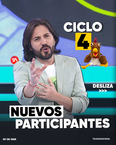 Víctor Aráuz y cocorokó en el ciclo 4 de ¡Ahora Caigo!