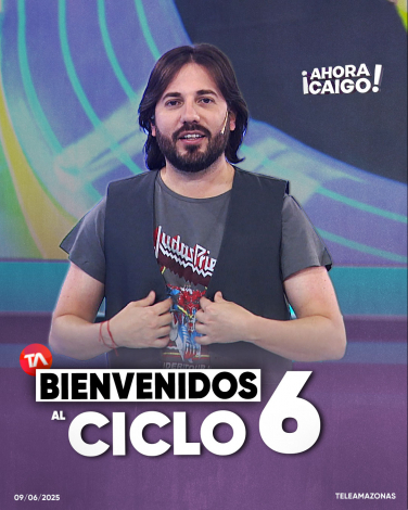 Víctor Aráuz, presentador de ¡Ahora Caigo! da la bienvenida a los participantes del Ciclo 6