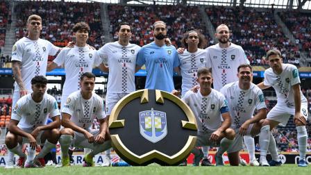 El plantel de Auckland City en su presentación inicial en el Mundial de Clubes que se juega en Estados Unidos.