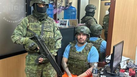 Daniel Salcedo en las instalaciones de la Fiscalía de Chimborazo este miércoles 25 de junio del 2025.