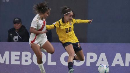 Encuentro entre Ecuador VS Perú por Copa América Femenina en el estadio Banco Guayaquil.