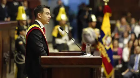 Daniel Noboa habló durante 21 minutos en la posesión del 24 de mayo de 2025.