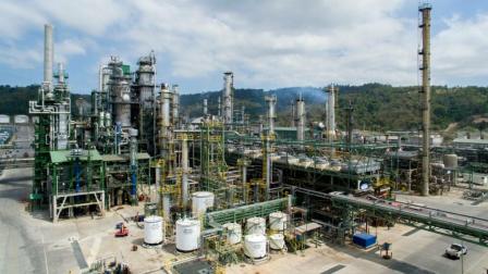 Así luce la Refinería de Esmeraldas, ubicada en la provincia con el mismo nombre.