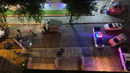 Escena del crimen en en el que murió el rapero ecuatoriano Forty MC la madrugada del sábado 8 de junio del 2025.