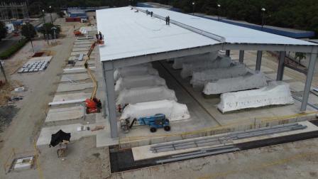Imagen de la casa de máquinas de la planta termoeléctrica El Salitral, obra contratada con la estadounidense Progen.