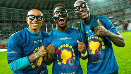Jugadores de la selección de Ecuador festejan clasificación al Mundial