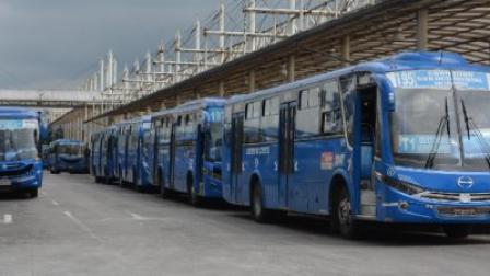 Buses de la ruta del Corredor Occidental en Quito