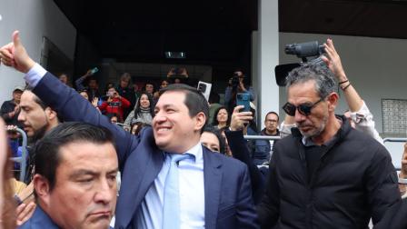 Andrés Arauz acude a la Corte Nacional de Justicia por el caso Ligados este viernes 13 de junio del 2025.
