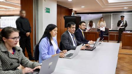 El fiscal general subrogante, Wilson Toainga, formuló cargos a cinco personas en el caso Vidrio Libre, este viernes 13 de junio del 2025, en la Corte Nacional.