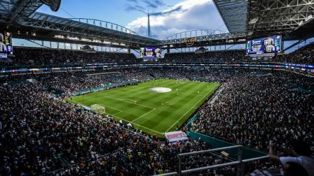 Vista panorámica del Estadio Hard Rock de Miami donde se jugará el primer partido del Mundial de Clubes el 14 de junio del 2025.