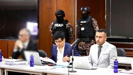El vicepresidente Jorge Glas durante la audiencia de jucio en el caso Reconstrucción de Manabí.