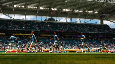 El plantel del Madrid en el primer partido del Mundial de Clubes sin el delantero francés Mbappé en sus filas.