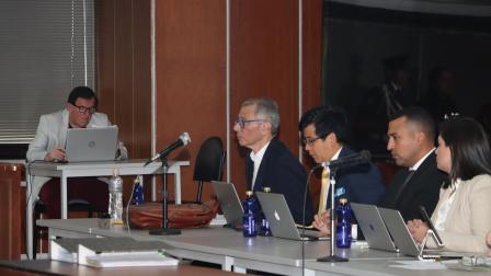 El exvicepresidente de la República Jorge Glas, comparece a la audiencia de juzgamiento en el denominado caso Reconstrucción de Manabí. Fotos :API /Rolando Enríquez