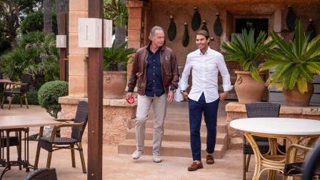 Bertín Osborne durante el programa 'Mi Casa es la Tuya' junto al tenista español Rafael Nadal.
