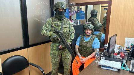 Daniel Salcedo en las instalaciones de la Fiscalía de Chimborazo este miércoles 25 de junio del 2025.
