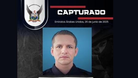 Así informó la Policía de Ecuador la captura de Roberto Carlos Álvarez, supuesto cabecilla de Comandos de la Frontera en Ecuador.