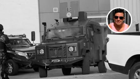 Daniel Salcedo llegó al Complejo Judicial Norte, en Quito, con fuerte resguardo policial y militar.