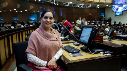 La asambleísta Mireya Pazmiño enfrenta proceso en el CAL por una presunta agresión verbal en contra del legislador Andrés Pazmiño.