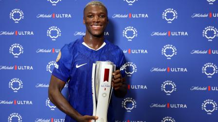 El ecuatoriano Moisés Caicedo elegido el mejor jugador del partido Chelsea vs. Benfica, en los cuartos de final del Mundial de Clubes. Sábado 28 de junio del 2025.