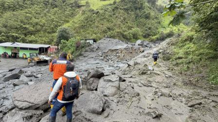 En la parroquia Amaluza, en Azuay, se registró un aluvión el miércoles 2 de julio del 2025.