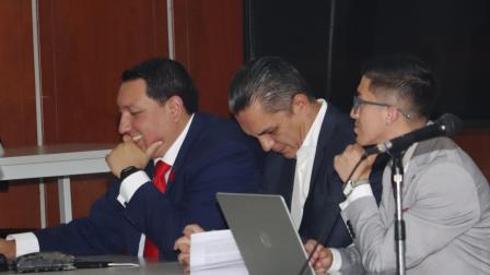 El expresidente de la Judicatura, Wilman Terán estuvo presenta en la Corte Nacional y pudo escuchar la sentencia en su contra este lunes 7 de julio del 2025.