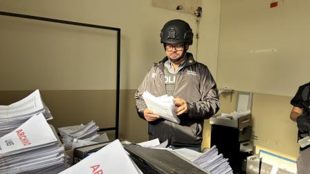 El ministro del Interior, John Reimberg, recorrió las oficinas de la Empresa de Movilidad de Manta, este jueves 10 de julio del 2025