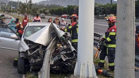 Uun siniestro se registró en la Ruta Viva, en Quito, este domingo 13 de julio del 2025.