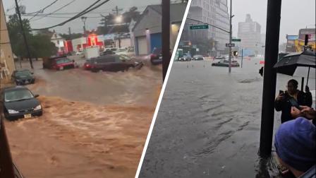 Las lluvias se intesificaron en Nueva Jersey y Nueva York tras emergencias en Texas.