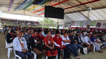 Este sábado 19 de julio del 2025 se realiza el VIII Congreso de la Conaie, en Quito.